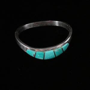 Mexican Silver Vintage ATI Hallmark Turquoise Cuff Bracelet