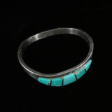 Mexican Silver Vintage ATI Hallmark Turquoise Cuff Bracelet