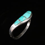 Mexican Silver Vintage ATI Hallmark Turquoise Cuff Bracelet