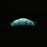 Mexican Silver Vintage ATI Hallmark Turquoise Cuff Bracelet