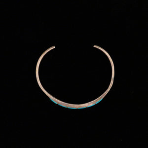 Vintage Sterling Silver Navajo Turquoise Cuff Bracelet
